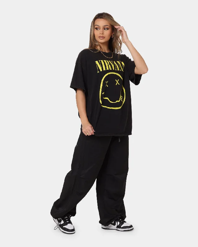 Nirvana Smiley Vintage Tee Washed Black