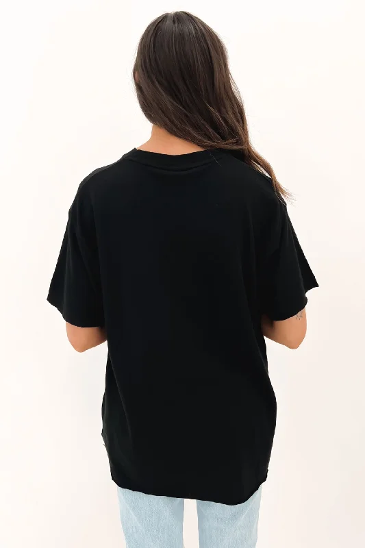 Pearly Hemp Oversized Tee Black