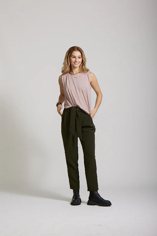 Pleat Pant - Forest