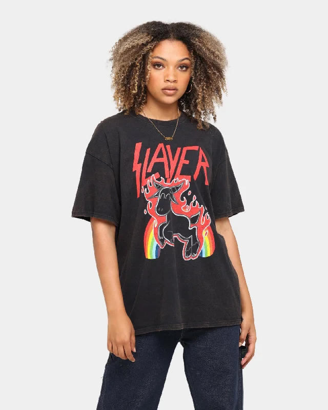 Slayer Rainbow Goat Vintage T-Shirt Black Wash