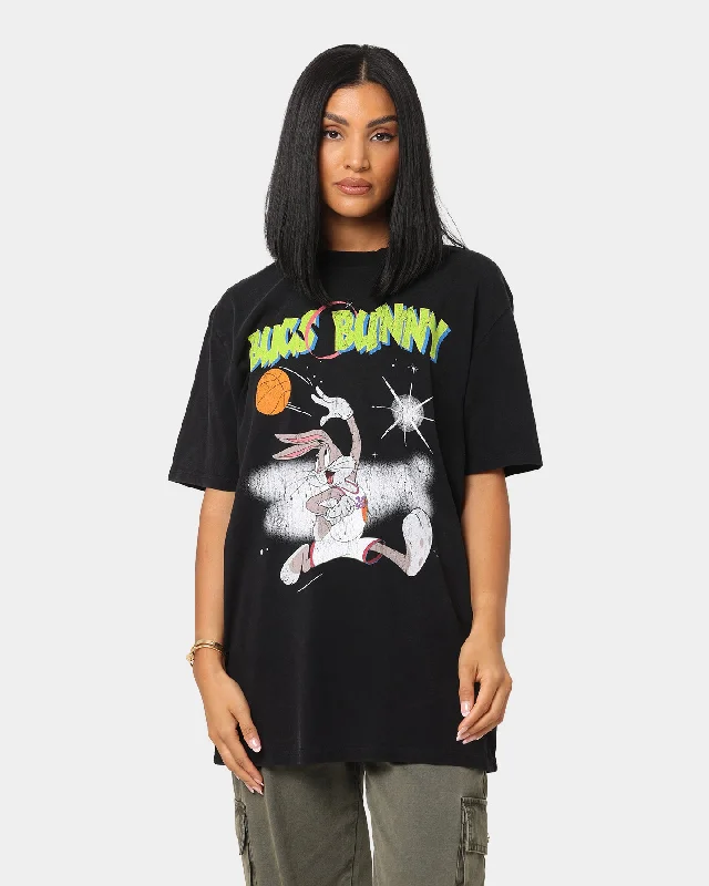 Space Jam Bugs Bunny Slam Dunk Vintage T-Shirt Washed Black