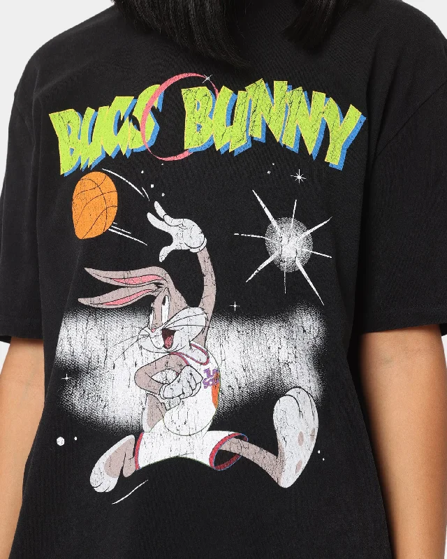 Space Jam Bugs Bunny Slam Dunk Vintage T-Shirt Washed Black