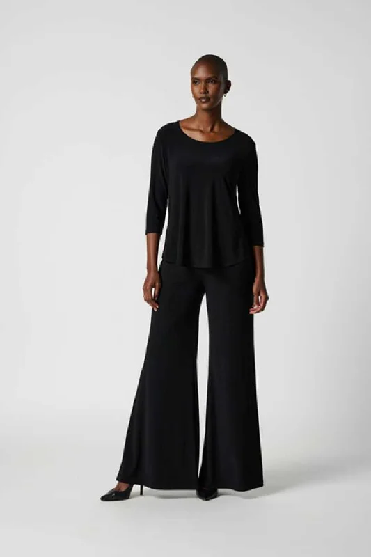 Wide Leg Jersey Pant in Black 161096NOS by Joseph Ribkoff