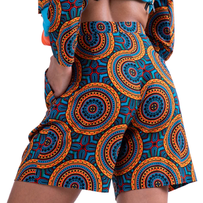 Kahindo Aqua High Waist Shorts