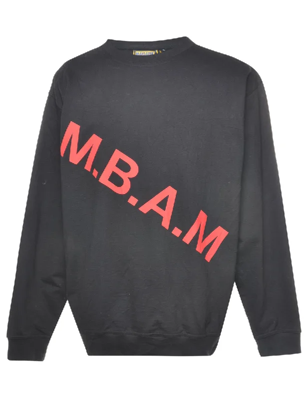 Black M.B.A.M Printed Sweatshirt - M