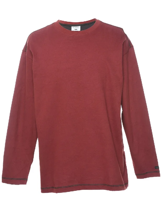 Columbia Classic Maroon Plain Sweatshirt - L