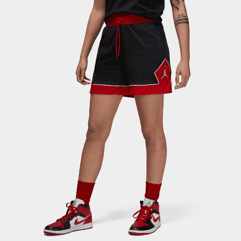 Jordan Women's Diamond Shorts Black / Gym Red - White