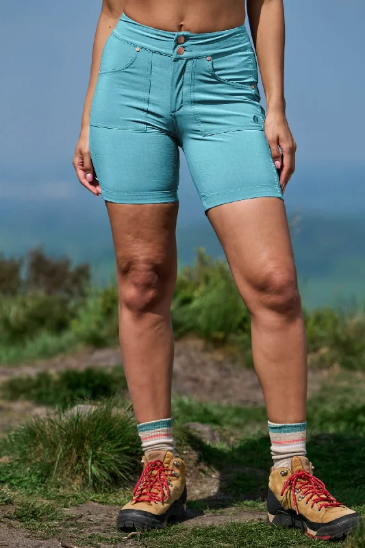 Mid Length Trek Shorts - Mineral Blue