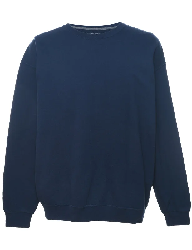 Navy Plain Sweatshirt - XL