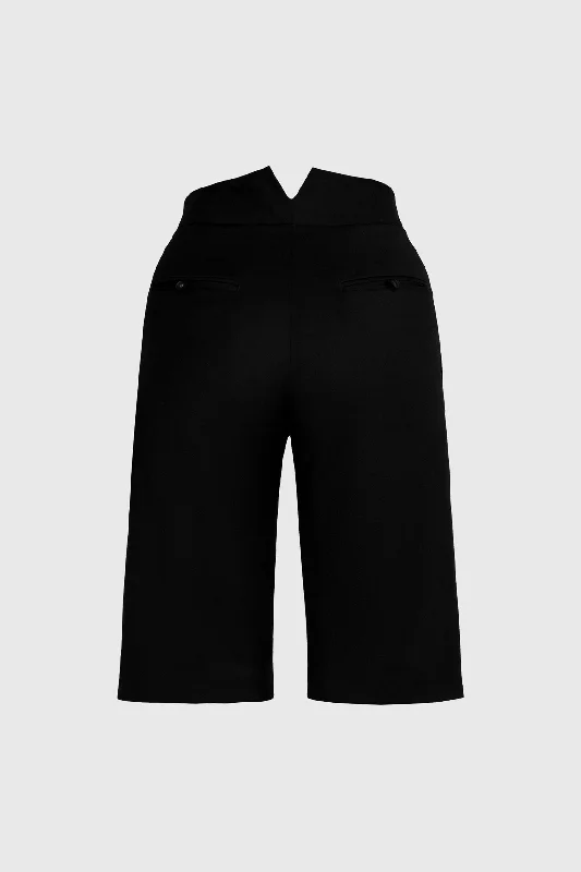 No Expectations Shorts- Black Wool