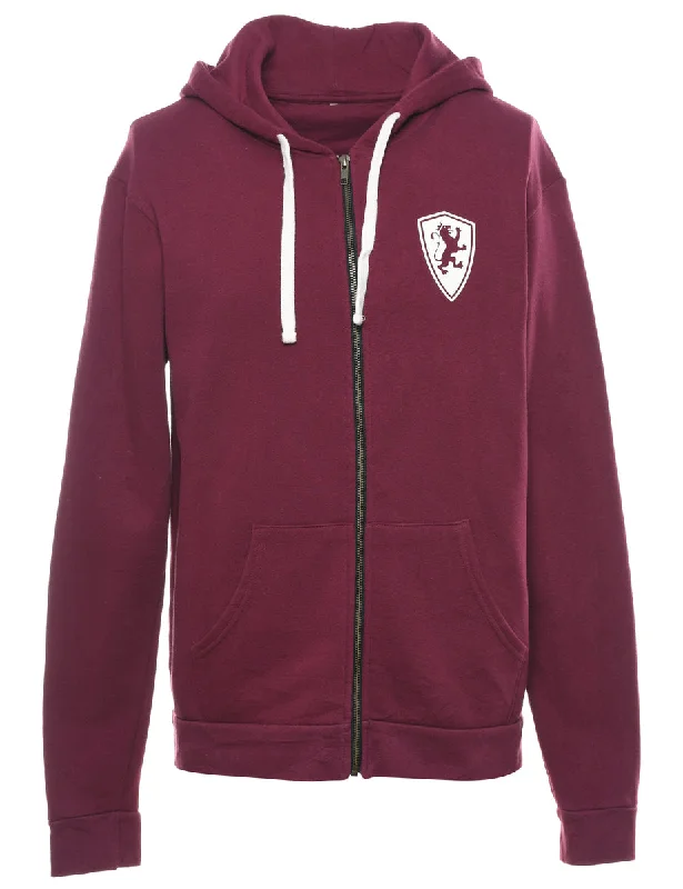 Plum Hooded Sweatshirt - L