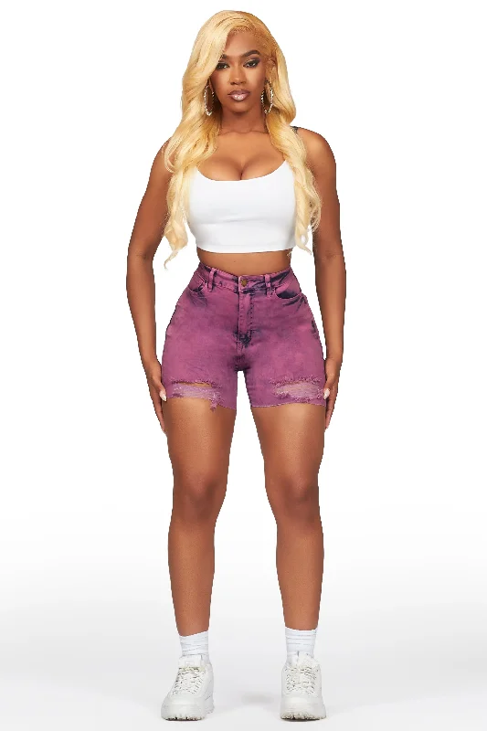 Faradee Purple Denim Short