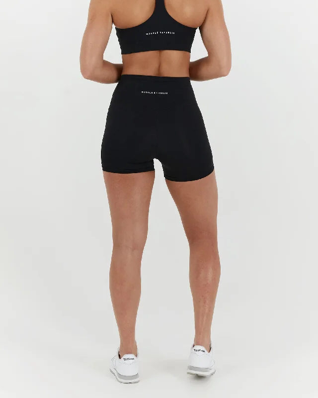 SCULPT MINI SHORTS - BLACK