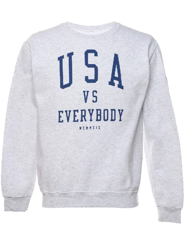 USA VS Everybody Printed Sweatshirt - S