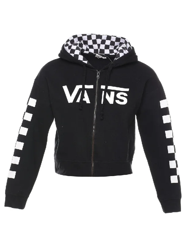 Vans Black & White Checked Hoodie - XS