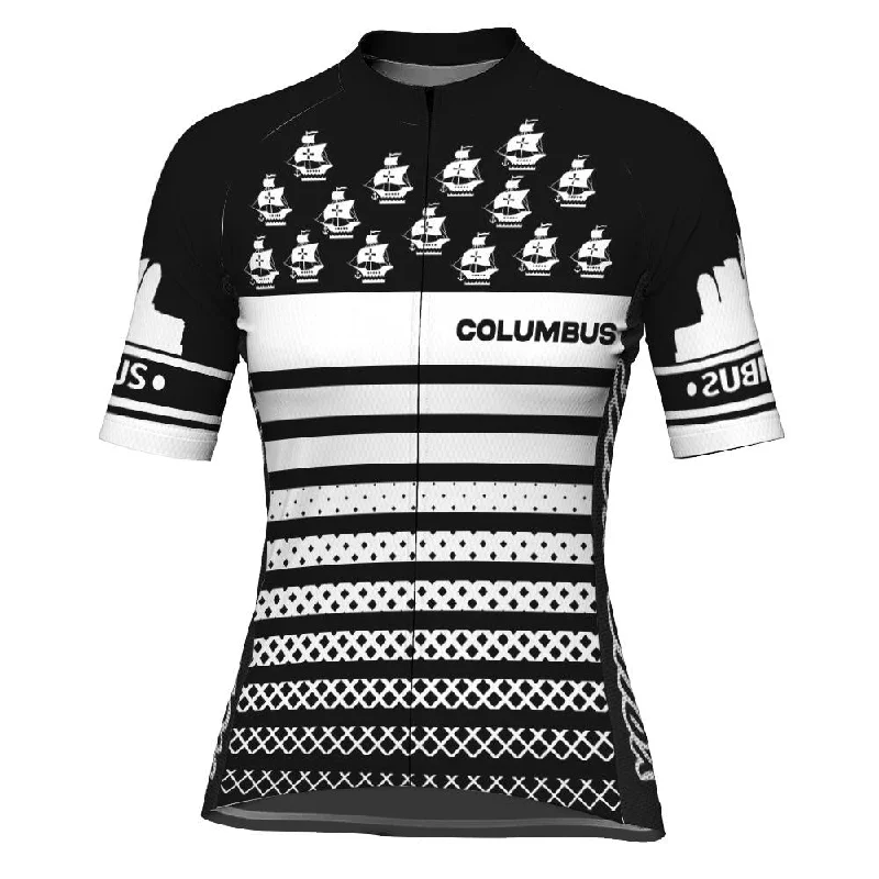 Customized Columbus Short Sleeve Cycling Jersey for Women