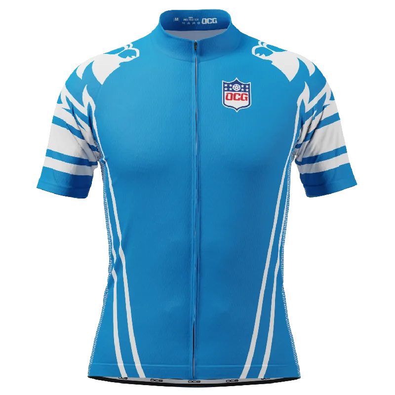 Men's Detroit Football Short Sleeve Cycling Jersey