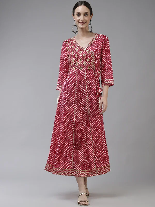 Women Pink Cotton Dress