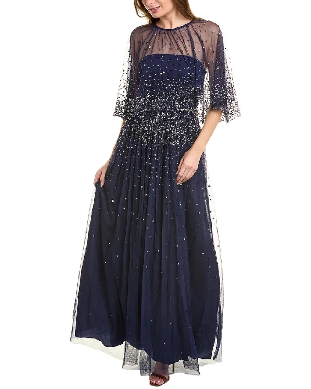 Aidan Mattox Beaded Strapless Gown