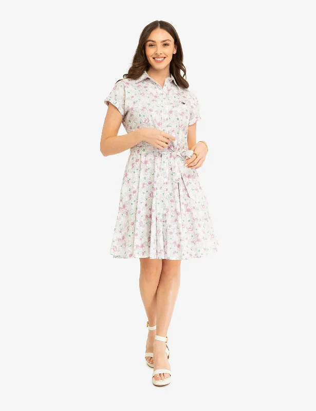 DOLMAN SLEEVE POPLIN DRESS