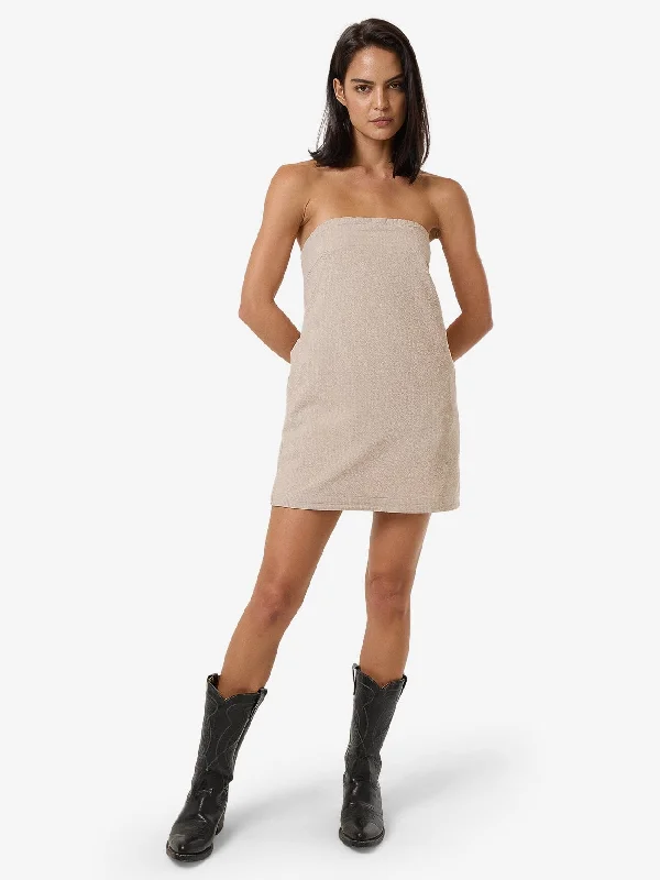 Miramar Colby Strapless Dress - Stone