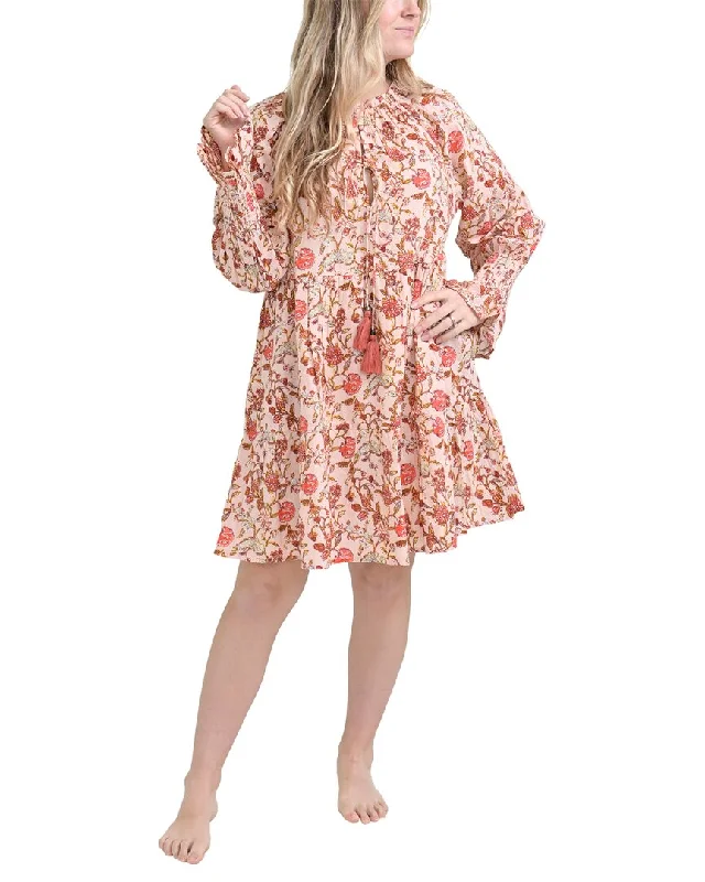 Pomegranate Flounce Dress