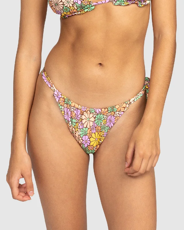 Womens All About Sol Cheeky Bikini Bottom Sporty two-piece, Athletic, Comfortable, Trendy