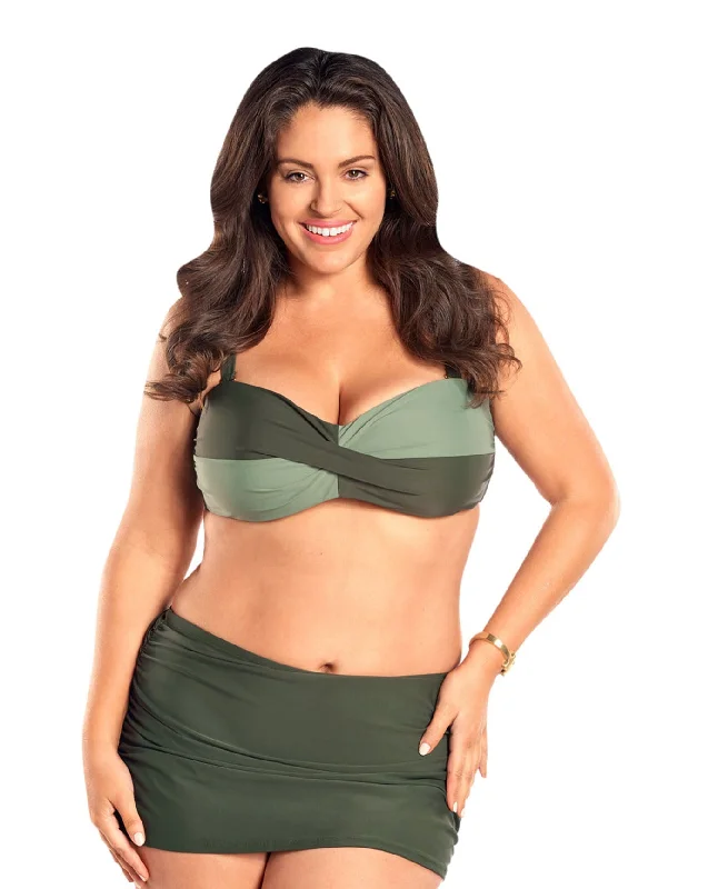 Always For Me Olive Color Block Plus Size Bikini Top with Matching Bikini Bottom Animal print bikini, Bold, Sexy, Fashionable