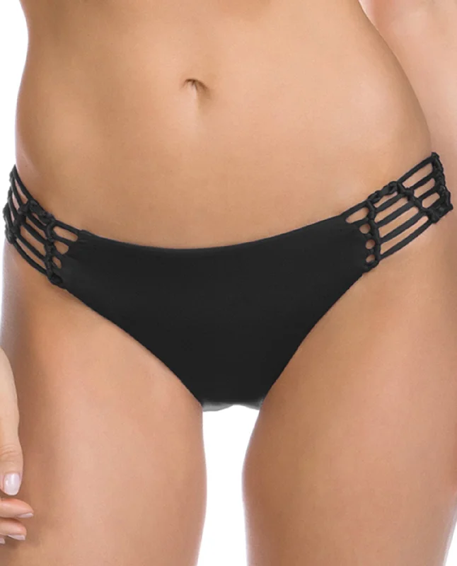 Becca by Rebecca Virtue No Strings Attached Macrame Tab Side American Hipster Bikini Bottom Satin bikini, Luxurious, Trendy, Chic