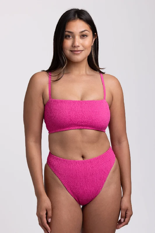 Hazel Smocked Bikini Bottom - Snapdragon Bikini with skirt, Feminine, Trendy, Summer Hazel Smocked Bikini Bottom - Snapdragon Bikini with skirt, Feminine, Trendy, Summer