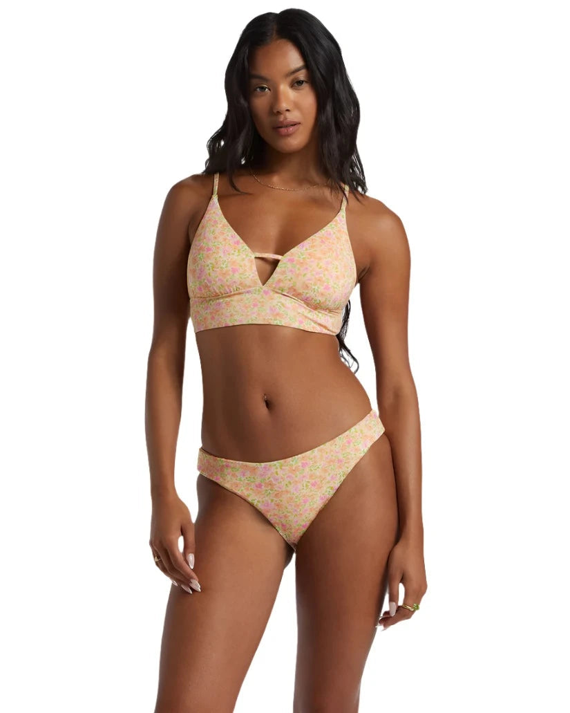 BILLABONG Women's Summer Breeze Lowrider Bikini Bottoms Multi Ribbed bikini top, Comfortable, Sexy, Trendy