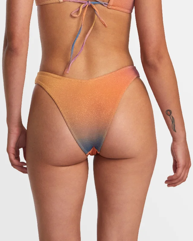 Golden High Leg French Bikini Bottoms - Multi Monochrome bikini, Sleek, Simple, Sexy