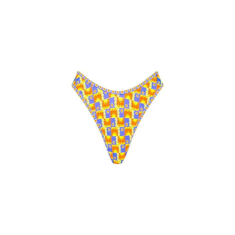 High Leg Thong Bikini Bottom - Sunburst Triangle bikini, Simple, Sexy, Comfortable