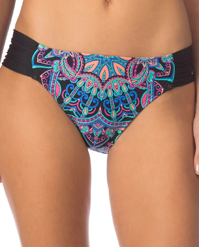 Kenneth Cole Dream Weaver Side Shirred Hipster Bikini Bottom Solid color bikini, Sleek, Minimalist, Comfortable