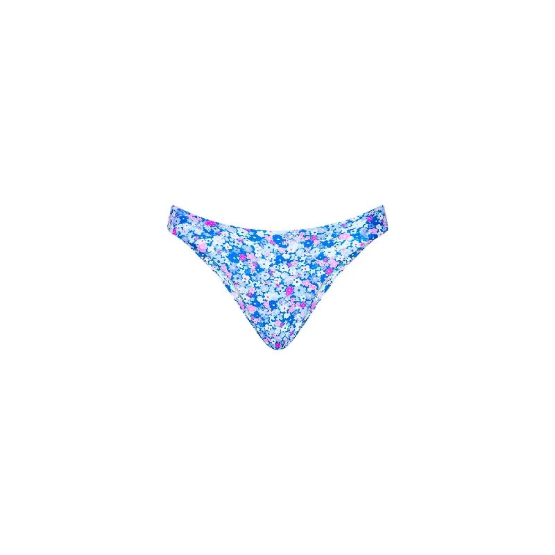 Minimal Full Coverage Bikini Bottom - Purple Pearls High-waisted two-piece bikini, Vintage style, Comfortable, Sexy