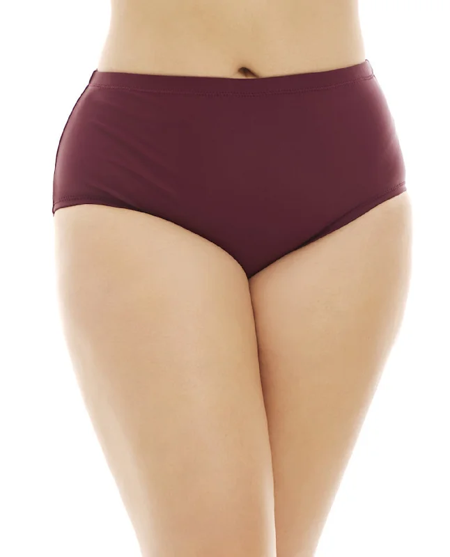 Raisins Curve Maroon Plus Size Sayulita Bikini Bottom Two-piece bikini set, Sexy, Comfortable, Stylish