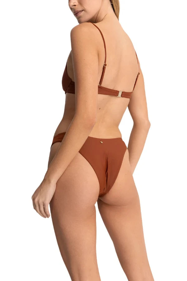 RHYTHM Women's Classic High Waist Bikini Bottom Rust Animal print bikini, Bold design, Sexy, Trendy