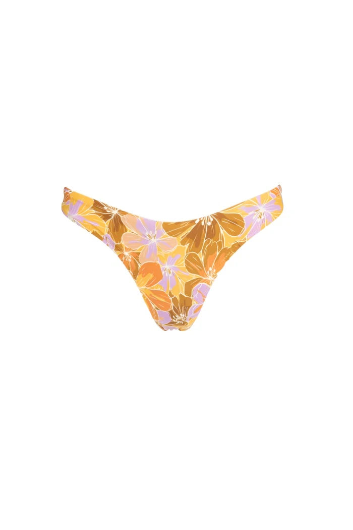 RHYTHM Women's Mahana Hi-Cut Bikini Bottom Yellow Side-tie bikini, Adjustable, Trendy, Comfortable