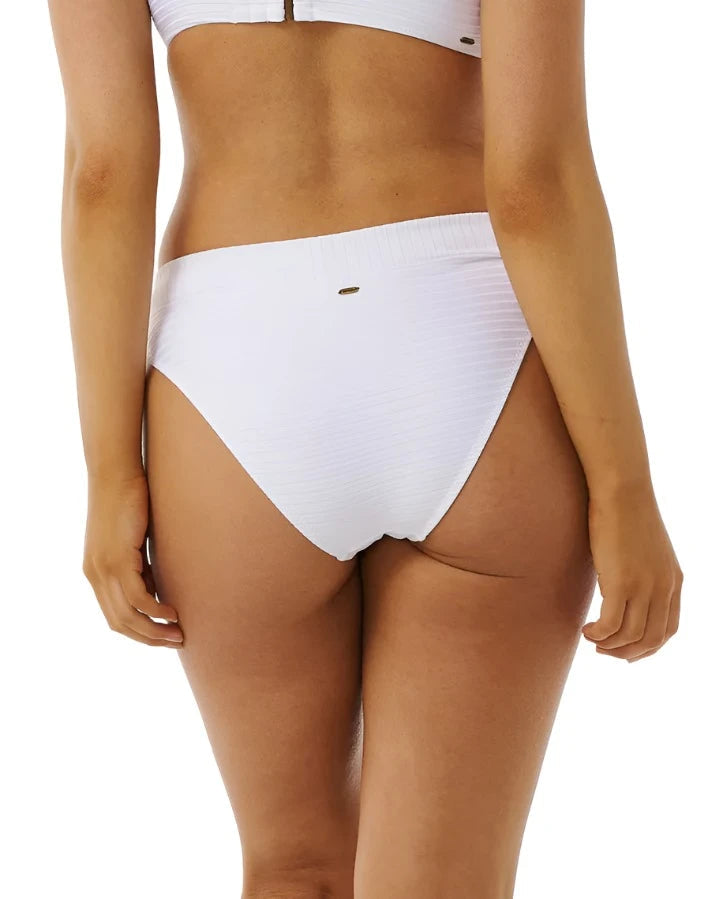 RIP CURL Women's Premium Surf Full Coverage Bikini Bottom White Scalloped bikini bottom, Feminine, Chic, Trendy