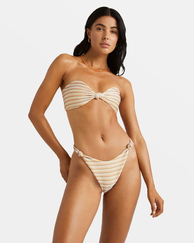 Ripple And Twist Skimpy Coverage Bikini Bottoms - Sunrise Shiny bikini, Metallic fabric, Sexy, Beachwear