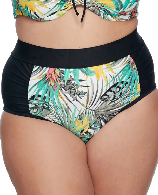 SKYE Plus Size Folia Waverly High Waist Bikini Bottom Monokini bikini, Elegant, Sexy, Fashionable