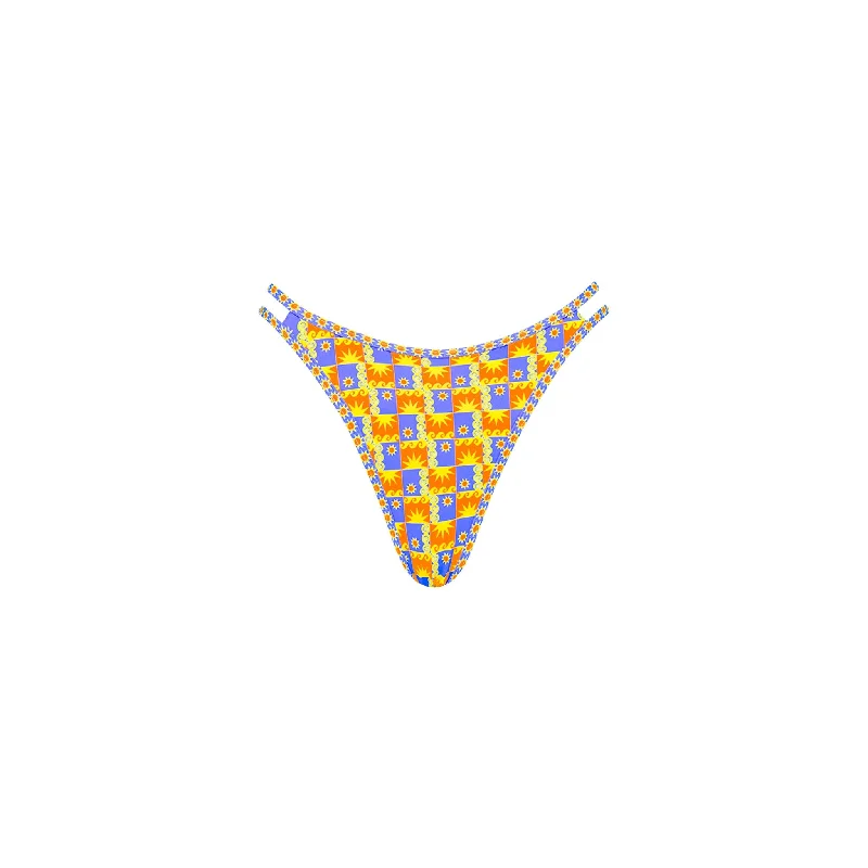 Twin Strap Cheeky Bikini Bottom - Sunburst Backless bikini, Sexy, Elegant, Trendy